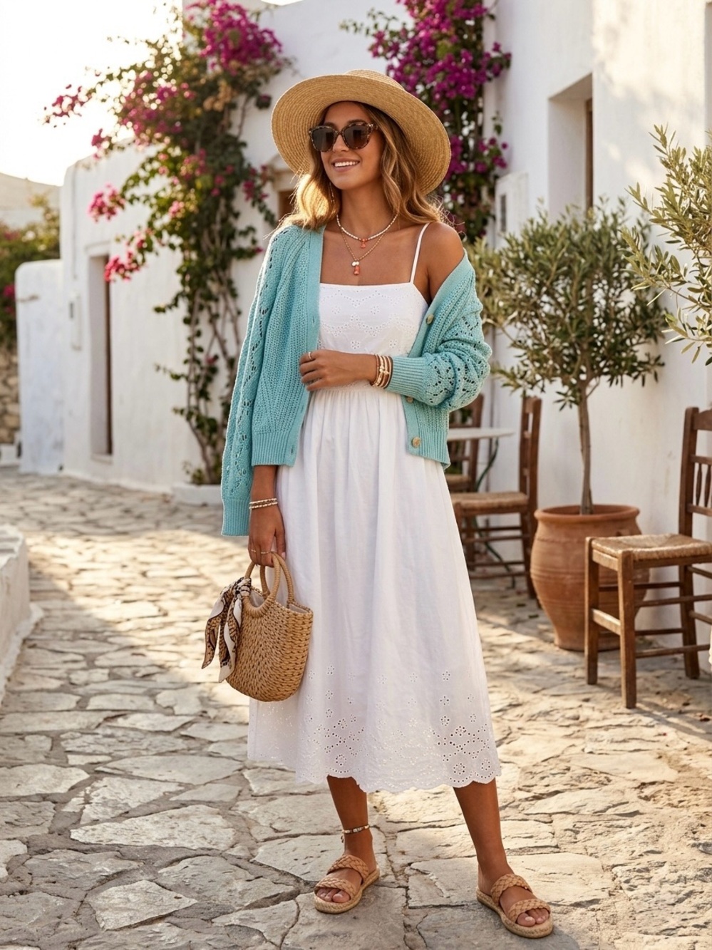 Suzy Shier Blue Cardigan